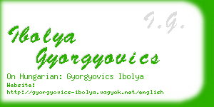 ibolya gyorgyovics business card